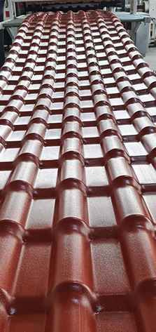 الواح قرميد بي في سي